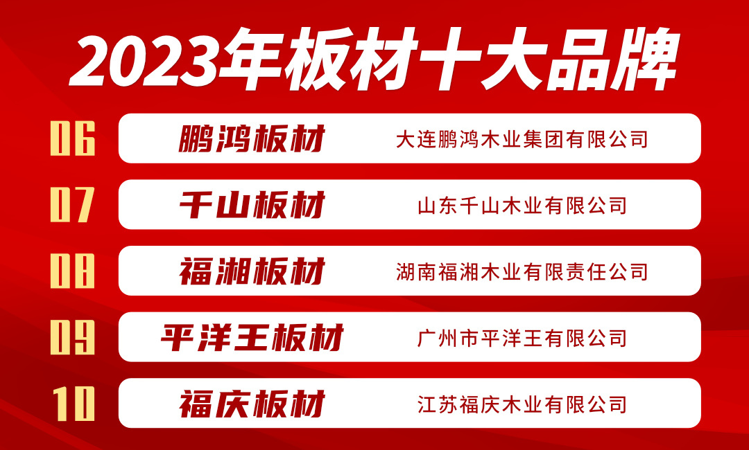 板材哪个品牌好？入选2023年板材十大品牌的有哪些(图7)