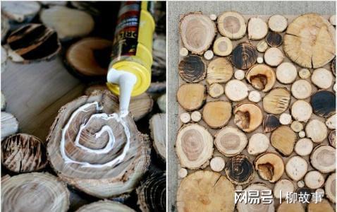 她家背景墙不刷漆不做造型直接砍棵树回家切成一片片做装饰(图6)