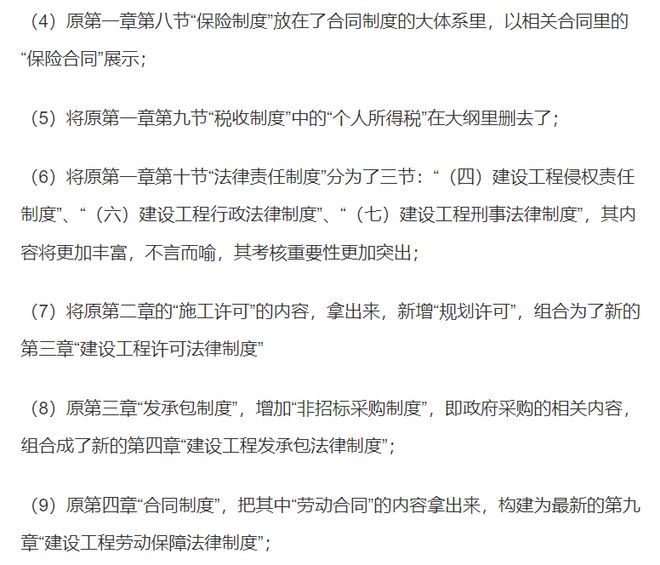 2024版一建新大纲发布变动详细分析！(图1)