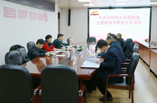 信阳市水利局党组召开主题教育专题民主生活会(图1)