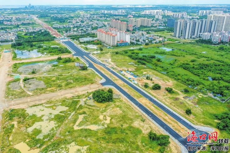 海口江东新区府越路项目西段冲刺8月底通车(图2)
